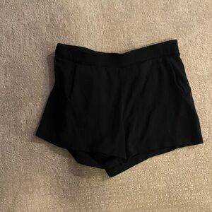 Danskin large soft knit casual athletic comfy shorts black